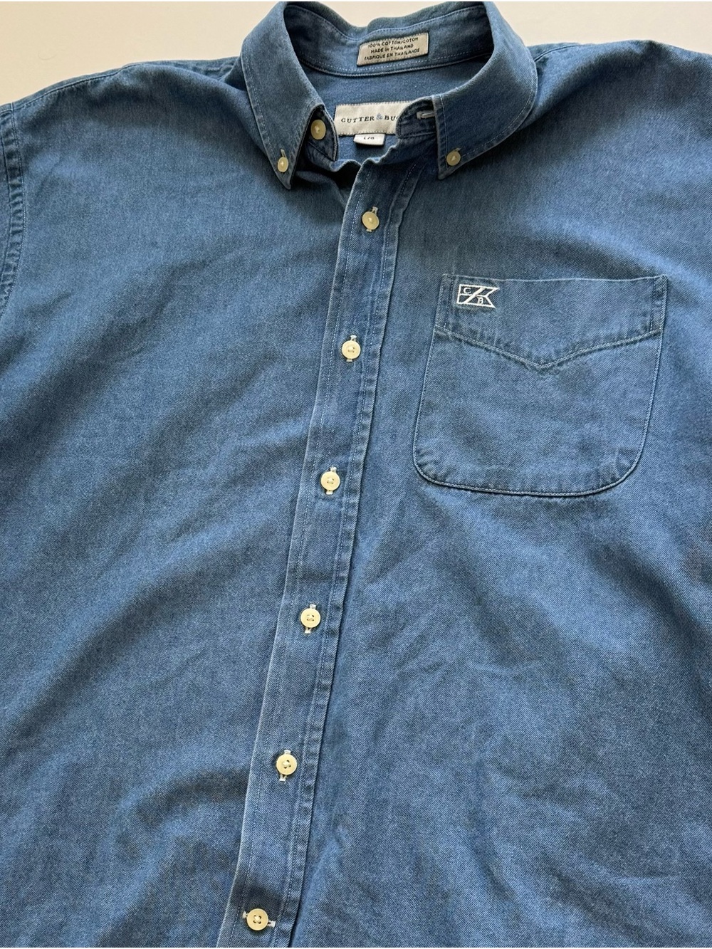Vintage Cutter & Buck Denim Button-Down Vintage Button Down Shirt - Size Large